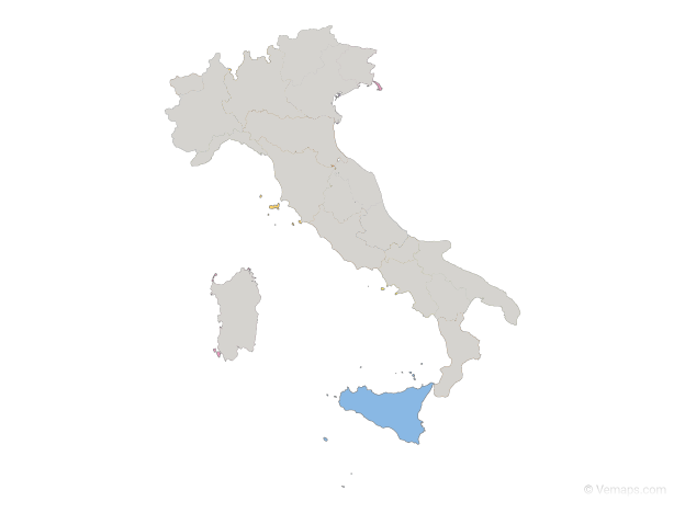 Mappa del Dipartimento Sicilia