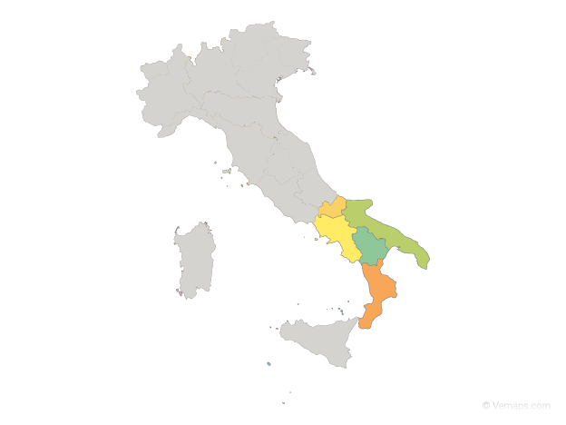Mappa del Dipartimento Sud